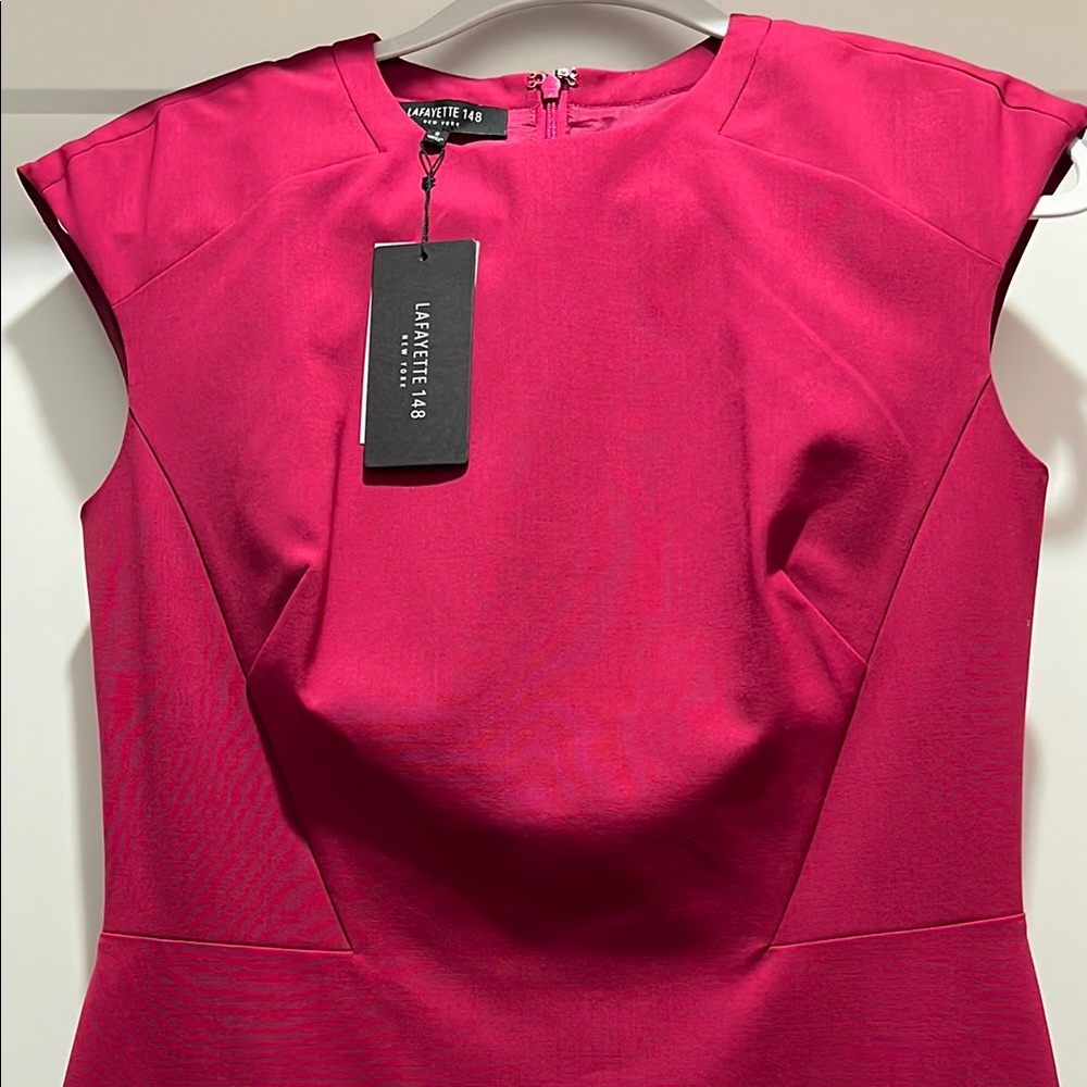 Pink Sheath Dress with Cap Sleeves for Cocktail Occasion